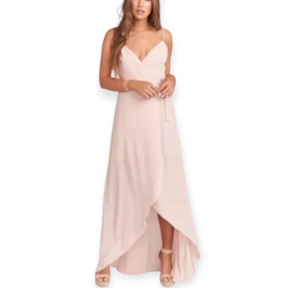 Show Me Your Mumu Dusty Rose Pink Long Maxi Bridesmaid Wedding Dress SZ Large - Picture 2 of 9